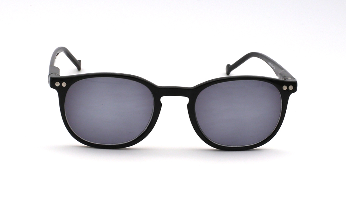 Cairns Black Round Frame SunReading Glasses Eyelids Reading Glasses